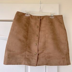 Gap suede mini skirt with buttons